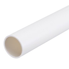PVC Rigid Round Pipe 22.2mm ID 25mm OD 8" Length White