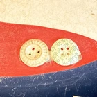 2 Dug Civil War 💥 🇺🇸 💣China Buttons 1 Green Calico PH LA