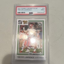 2021 Panini Chronicles Donruss Retro Trevor Lawrence #32 Rookie PSA 9 Clemson