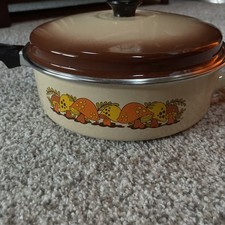 Vintage Sears Merry Mushroom 10in Frying Pan With Lid. New old stock