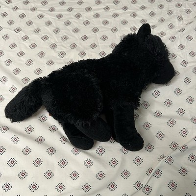 Plushie Black Wold Cat Animal Stuffed Cute Toy Kids Child