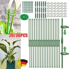Rankhilfe Pflanzstab Stütze Rankstab Stange Clips Verbinder Draht Pflanzenclips