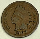US Indian Head Cent 1902 Coin  123 Year Old Coin Great Piece Of American History