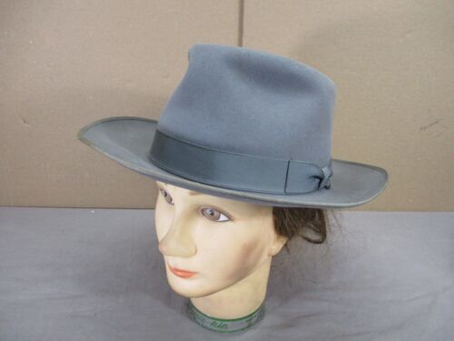 2 Vintage 1950's Fedoras Brent Airlite & Stetson Mallory Size 7 1/4 NICE HATS - Picture 2 of 23