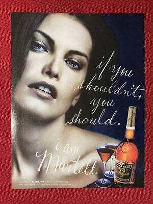 Martell V.S. Fine Cognac Sexy Woman 2001 Print Ad - Great to Frame!