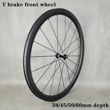 Carbon Fiber Road Bike Front Wheels 700C 38/50/60/88x25mm UD Matte Glossy Finish