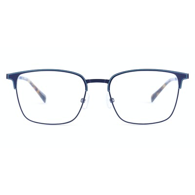 Morel 40096N BB08 Matte Blue/Tortoise Metal Square Eyeglasses Frame 53-17-140