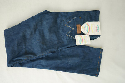WRANGLER Scarlet Jeans high W. stretch straight Hose 28/34 W28 L34 darkblue NEU.