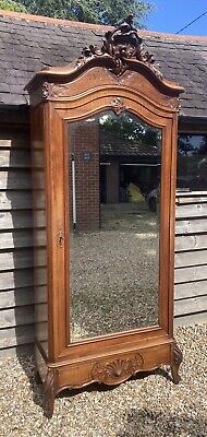 Buy Antique French Armoire Mirror Fronted Linen Cupboard Wardrobe