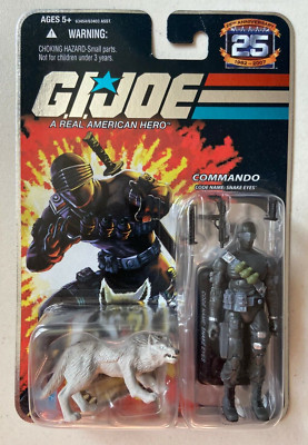 GI Joe 25th Anniversary Commando Snake Eyes & Timber Action Figure MOC