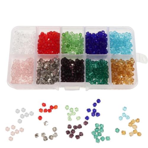 1000pcs Colorful Crystals Beads Spacer Glass Beads with - Afbeelding 1 van 11