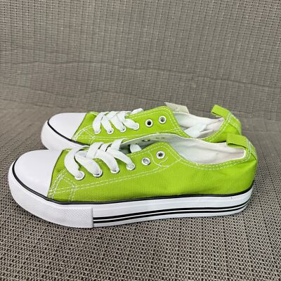  Epicstep Womens Size 9 Olive Green Canvas Low-Top Fashion Sneakers Tennis Shoes