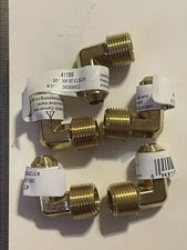 NEW JMF 41189 3/8" Flare 3/8" D Male Brass 90 Elbow 5 Piece Lot