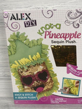 Alex D.I.Y. Knot A Pineapple Sequin Plush Kids Craft Set Ages 6 13pc