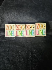 Lot Of 4 Vintage 1960 Era Zoo Line Wood Animals 