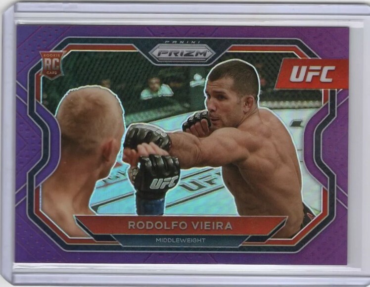 2021 Panini Prizm UFC Rodolfo Vieira RC ROOKIE CARD Purple Prizm /149