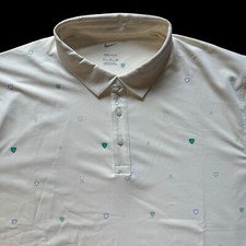 Nike Men's Dri-Fit Yellow Player Printed Golf Polo Shirt Size XL DH0645-113 NWT