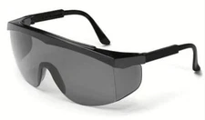 MCR Safety Stratos Safety Glasses with Black Frame and Gray Lens ANSI Z87
