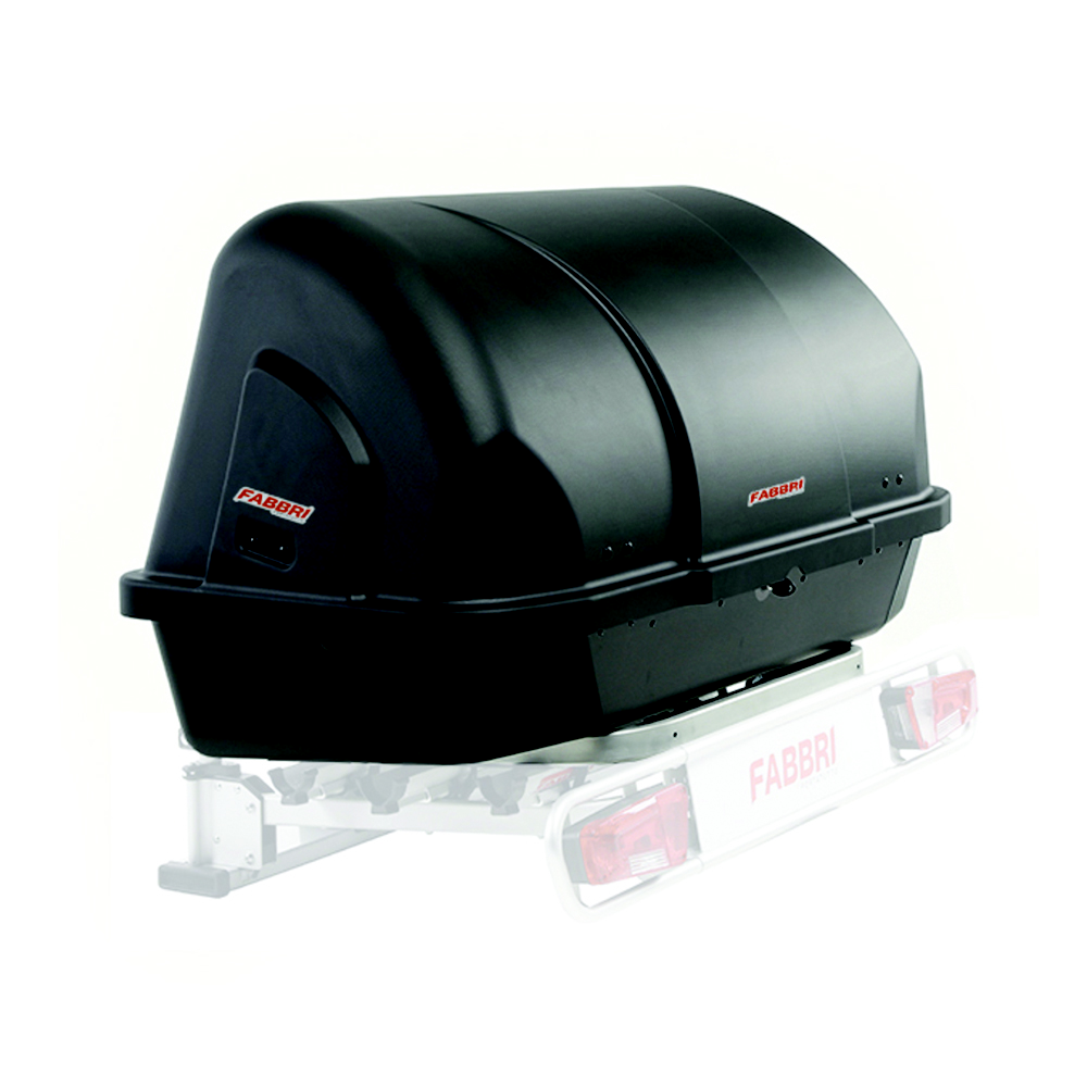 Box baule portapacchi per Portabici da gancio traino exclusive mini box 400lt Fa