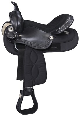 Western Pro Trail Mule Saddle - Leather & Synthetic - Black or Brown-15'',16'',17''