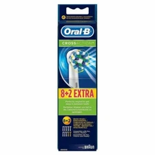Oral-B Braun Cross Action Replacement Toothbrush Heads - Pack of 10