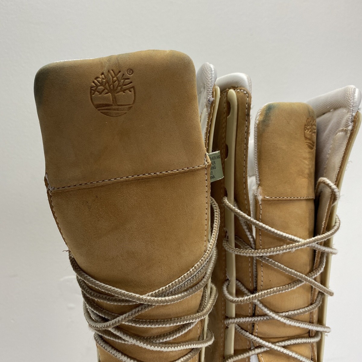 靴 timberland 85372 EURO DUB SPIN Timberland Women Nubuck Leather High Heel Euro Dub Spin Tall