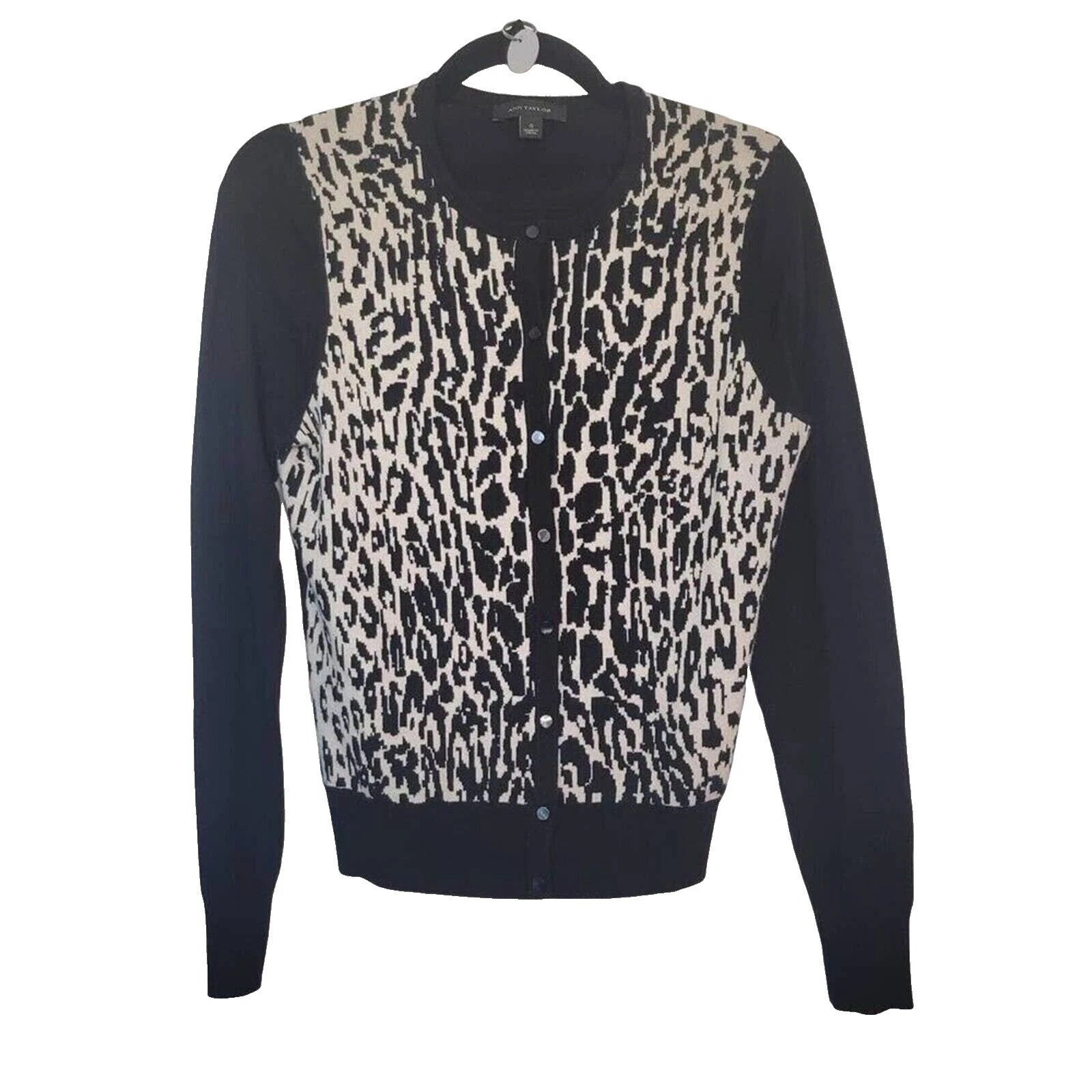 Estampado Animal Mujer Ann Taylor Suéteres para mujer Negro