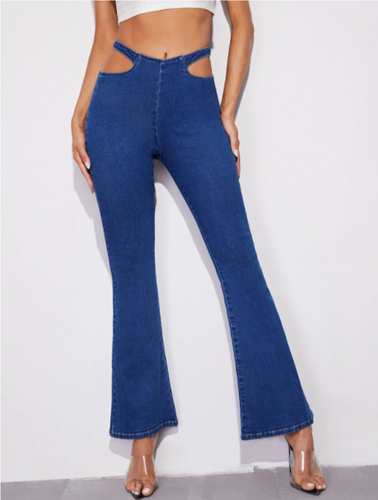 Shein Women Cut Out Waist Flare Leg 