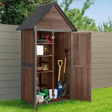 Outdoor Storage Garden Shed with Metal Frame Structure Large Capacity