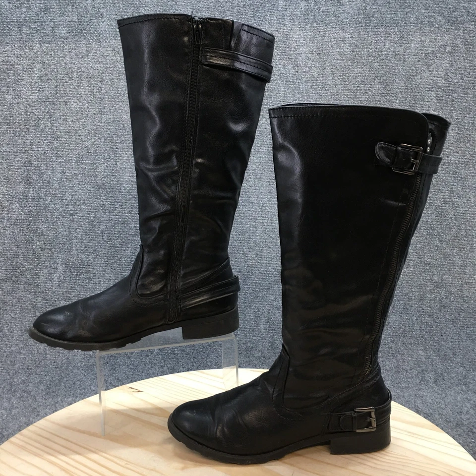 Botas de montaña blancas para mujer 9 M fiesta hasta la rodilla altas W165527 cremallera negra Foto 3 de 4
