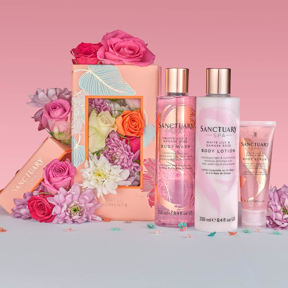 Sanctuary Spa Gift Set, Little Moments White Lily and Damask Rose Gift