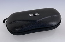 Zippered Anti-Shock Leatherette Hard Eyeglass Sunglass Case - Black
