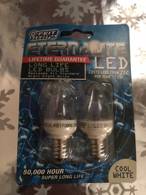  Feit Electric Eternalite LED Night Light Replacement Bulb Pack Of 2 bulbs NWT