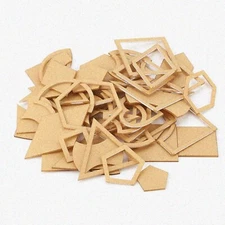 CrystalQuilt 54-Piece DIY Acrylic Template Set for English Paper Piecing & Leath