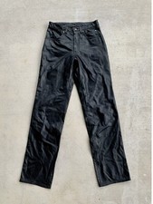 Harley-Davidson Black Leather Pants Size 28 Hog City Bikers Club