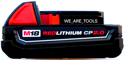 (1) New Genuine 18V Milwaukee 48-11-1820 2.0 AH Battery M18 18 Volt CP Compact