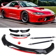 For Mitsubishi Eclipse Front Bumper Lip Spoiler Splitter Body Kit Black Red