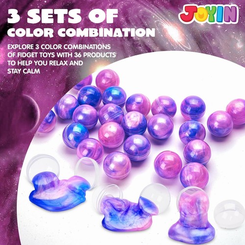 Slime Party Favors, 24 Pack Pink Galaxy Slime Ball Party Favors Party Supplies - Picture 2 of 7