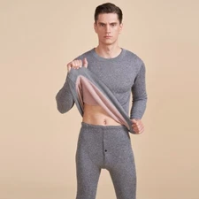 Men's Ultra Soft Thermal Underwear Fleece Lined Base Layer Long Johns Sets