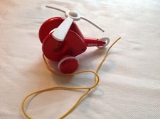 INFANT / TODDLER BRIO RED PULL ALONG HELECOPTER