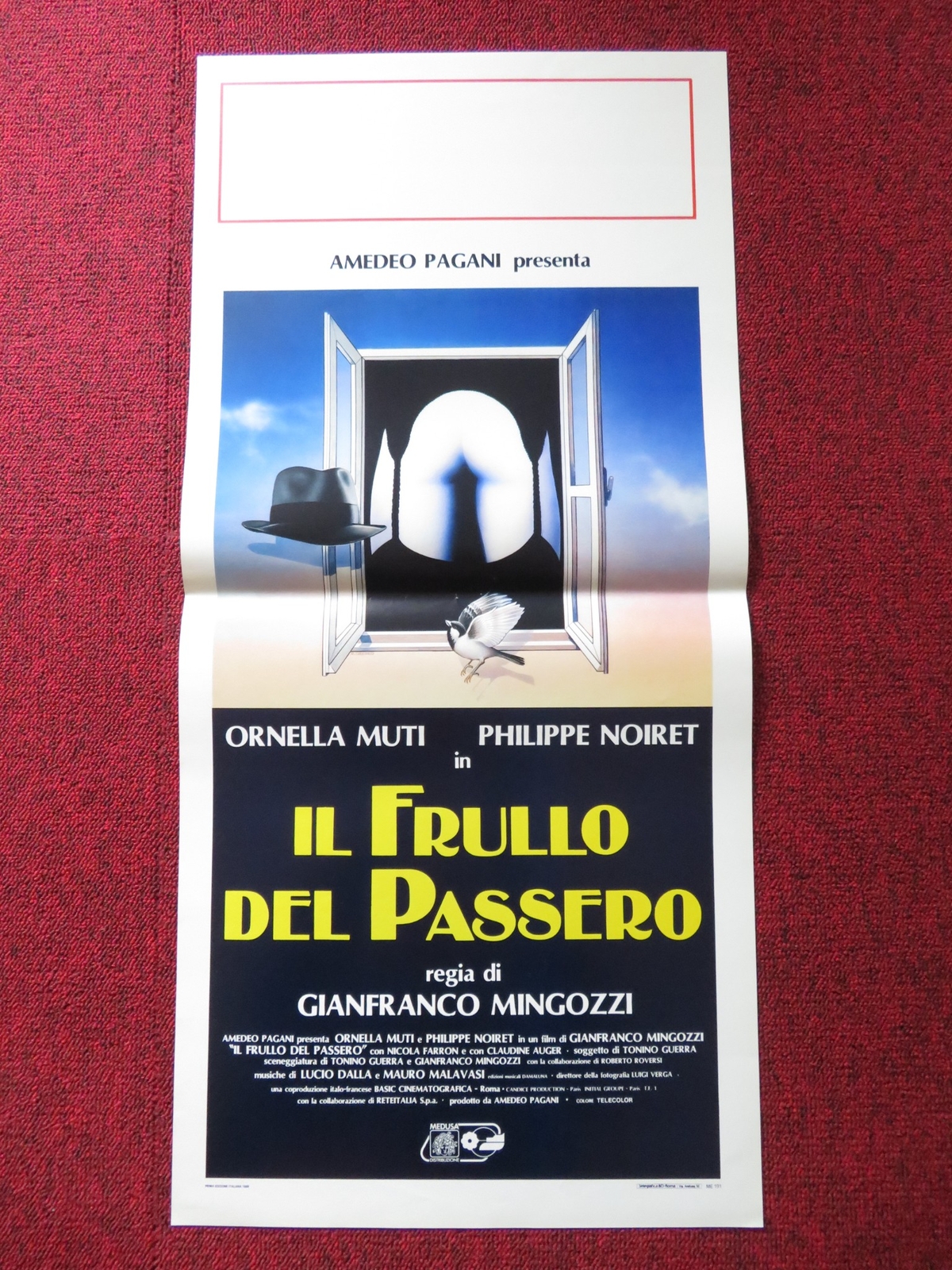 Locandina originale film Il frullo del passero (1988) - Regia di Gianfranco Mingozzi