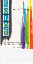 Vintage SEARS Silvertone COLOR TV Television Owners Manual Foldout pamphlet
