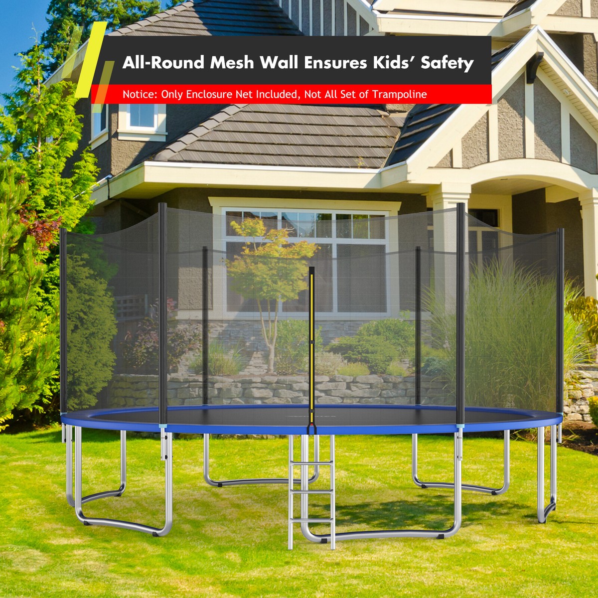 8FT/10FT/15FT/16FT Trampoline Safety Net Replacement