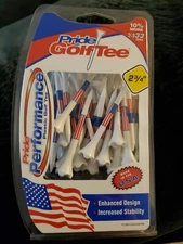 Pride Performance Plastic Golf Tees (2 3/4",  American Flag, 33pk) Brand NEW