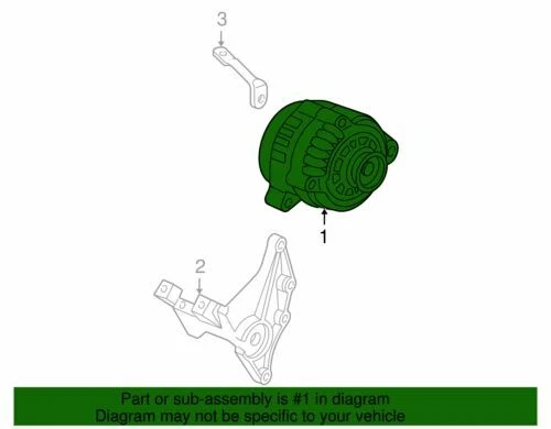 Alternador genuíno GM 1997-1998 Chevrolet Oldsmobile Malibu Cutlass GLS 10464097 - Imagem 2 de 2