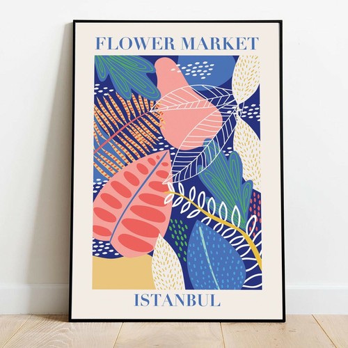 Poster Flower Market Amsterdam – Stampa D'arte Vintage – Regalo Per Fioristi – Stampe Di Qualità