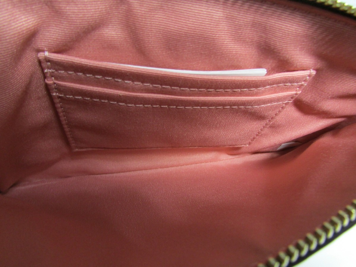 Coach Signature Canvas Candy Print Large Corner Zip Wristlet C1892
