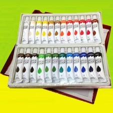24 PC ACRYLIC Paint Set Professional Artist Color Painting 12ml Tubes