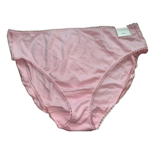Charter Club Plus Size Pretty Cotton Bikini Underwear Orchid Pink sz. 1X - Picture 2 of 4