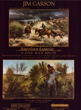 2001 JIM CARSON Art Gallery Exhibit Into Superstitions 1-Page Magazine PRINT AD